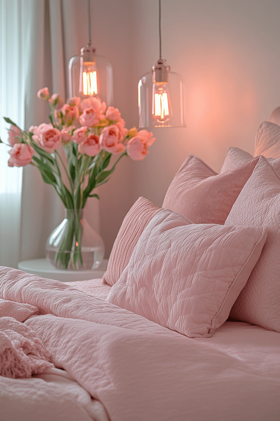 modern feminine bedroom