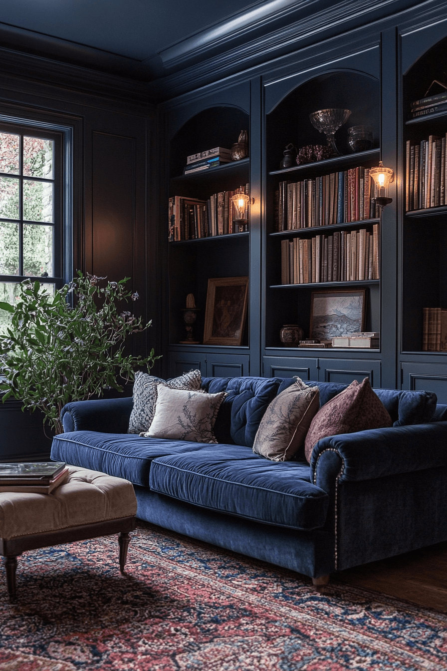 dark boho living room