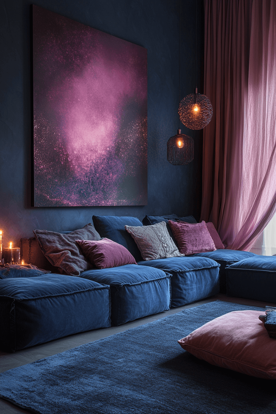 dark boho living room