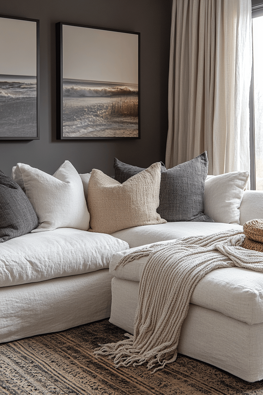 dark boho living room