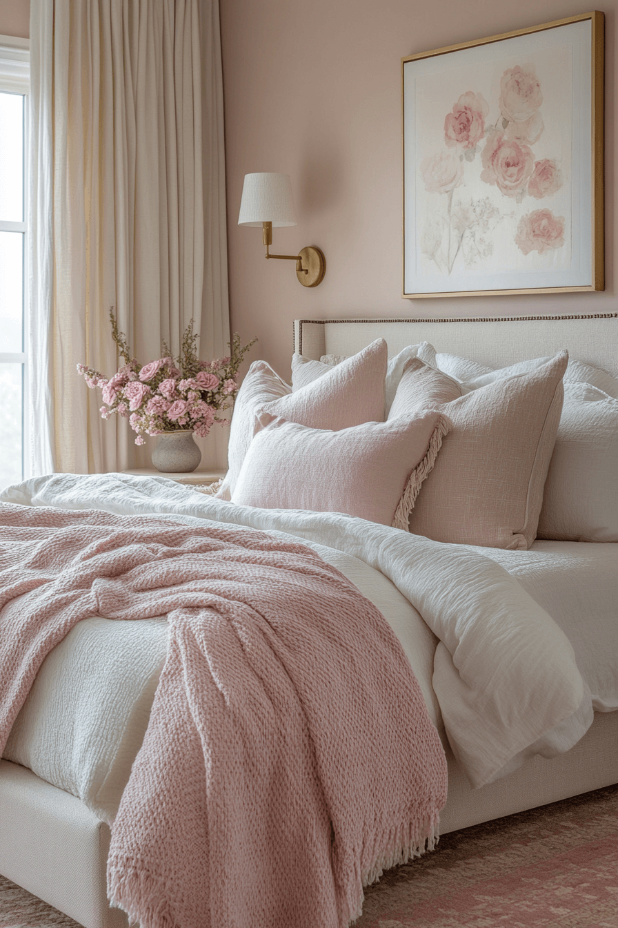 modern feminine bedroom
