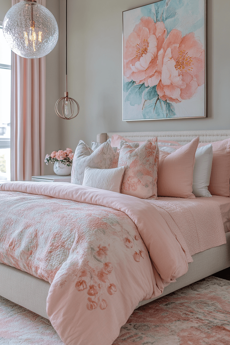 modern feminine bedroom