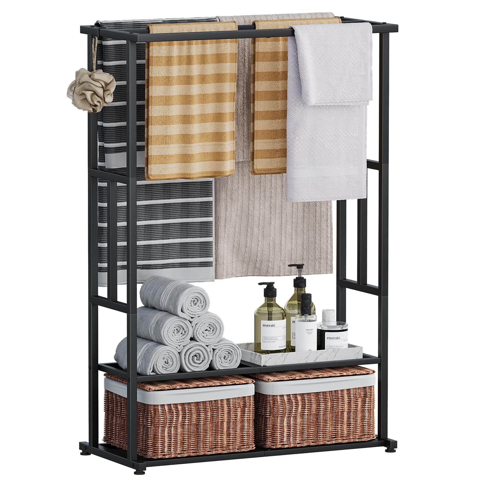 Snughome 43" H Free Standing Towel Rack