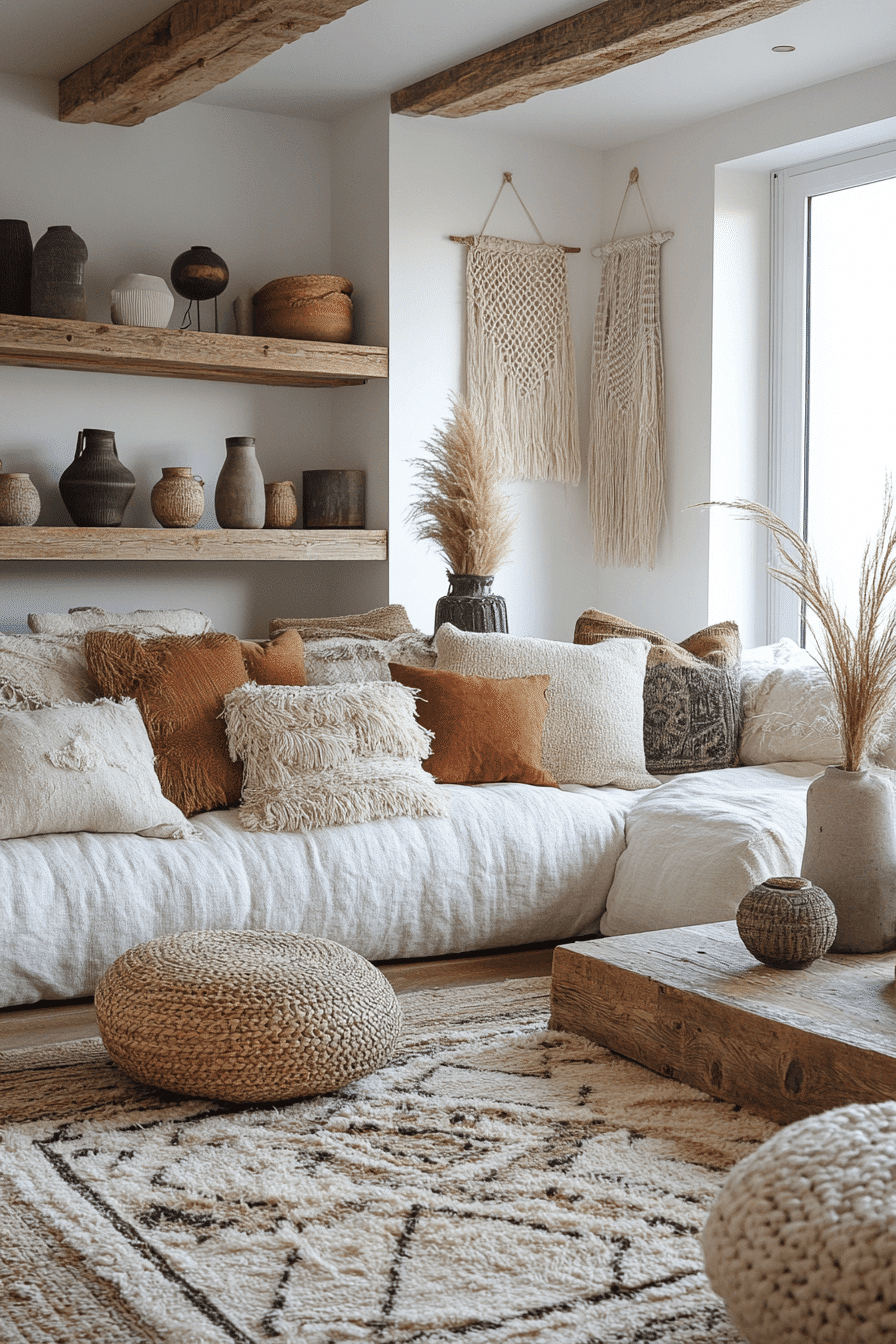cozy boho living room