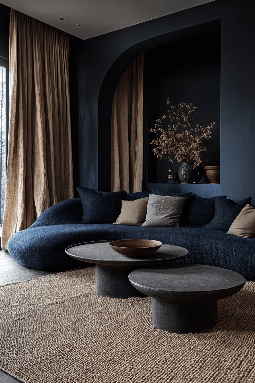 dark boho living room