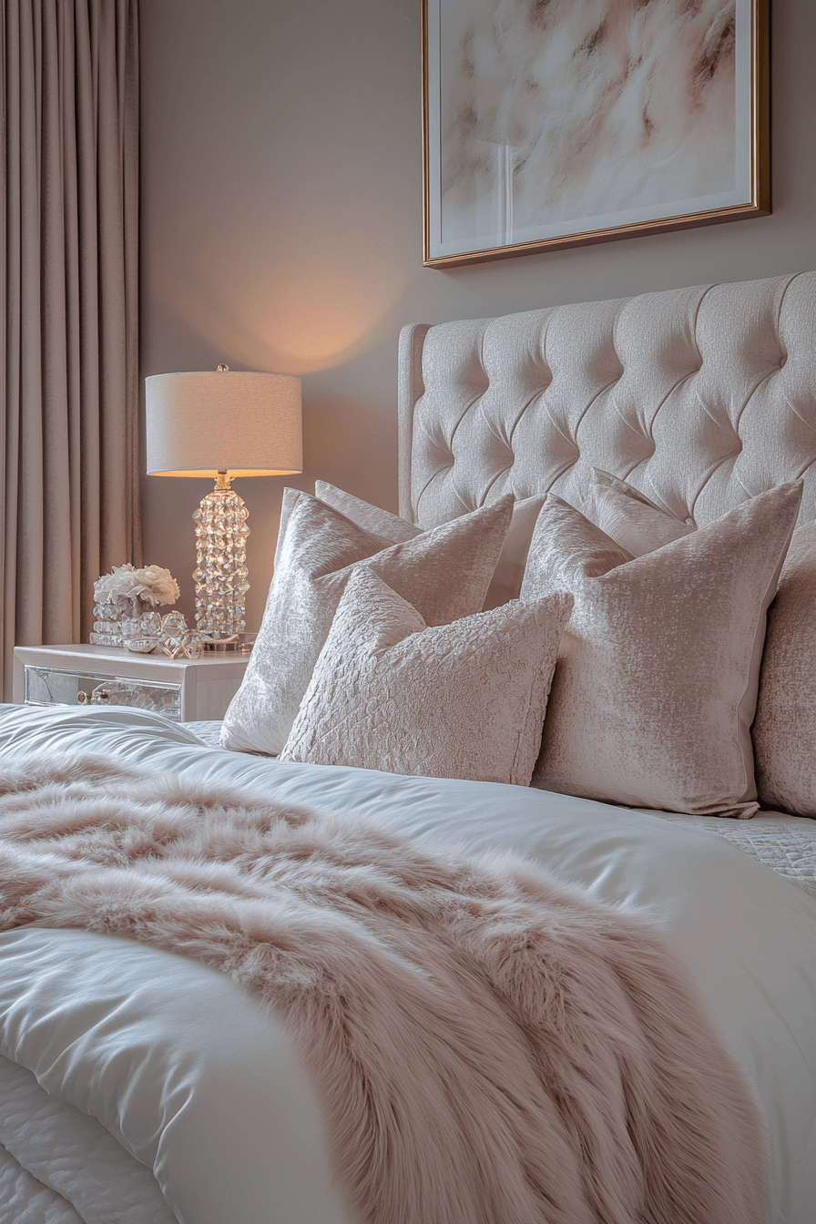 modern feminine bedroom
