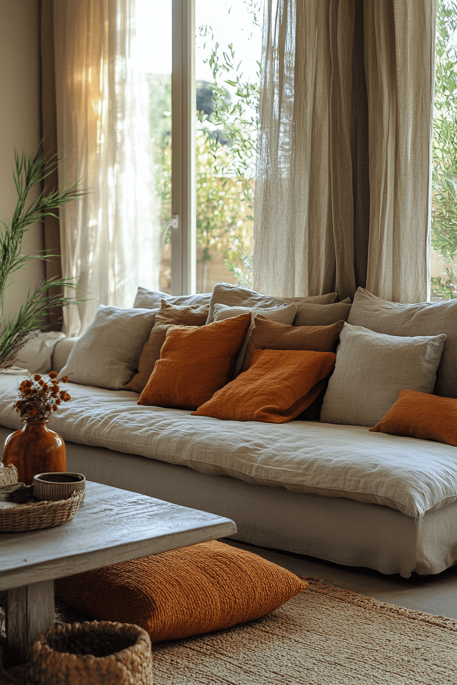dark boho living room
