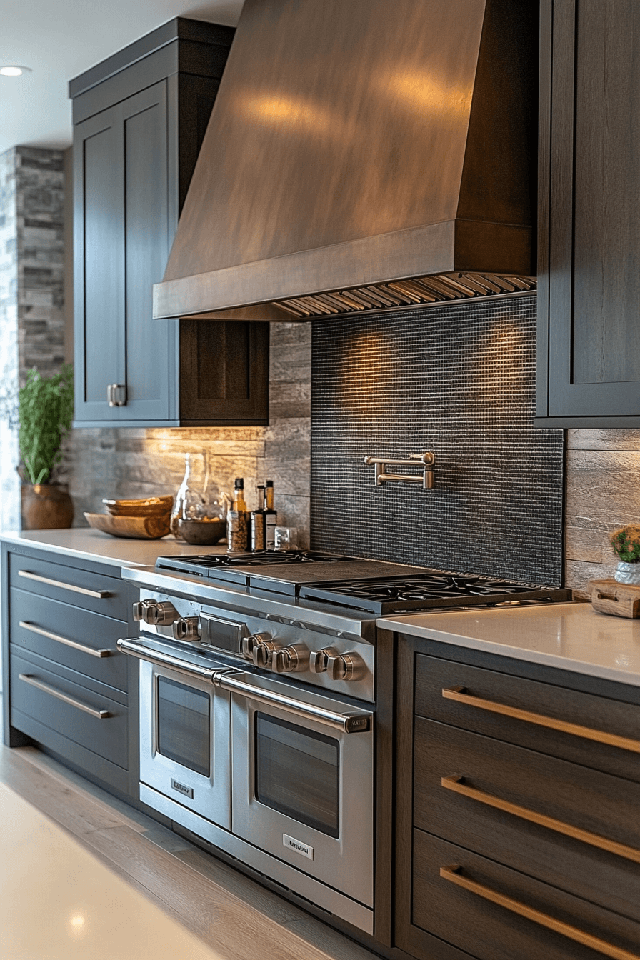 espresso kitchen cabinets