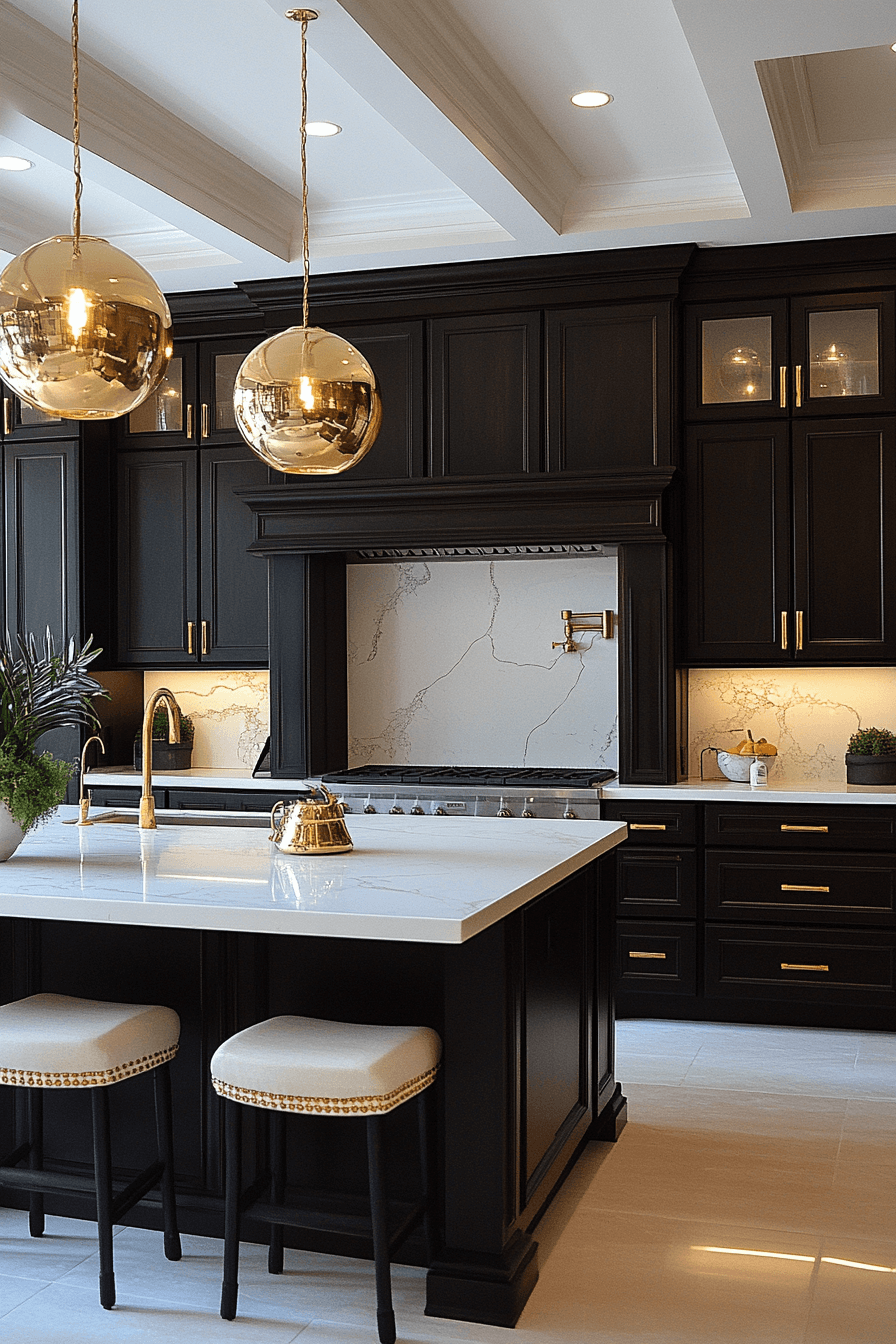 espresso kitchen cabinets
