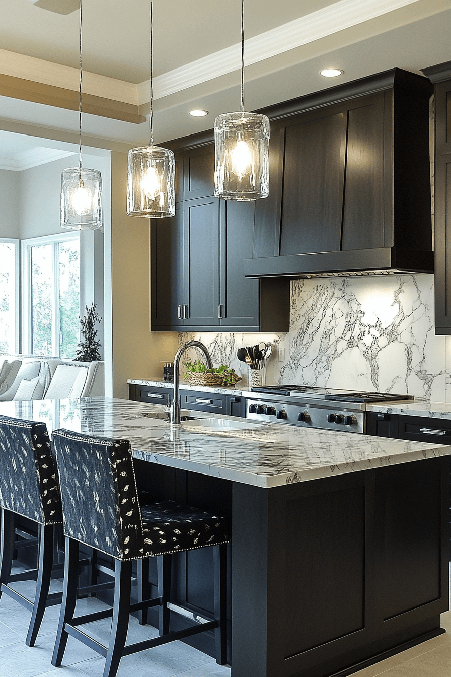 espresso kitchen cabinets