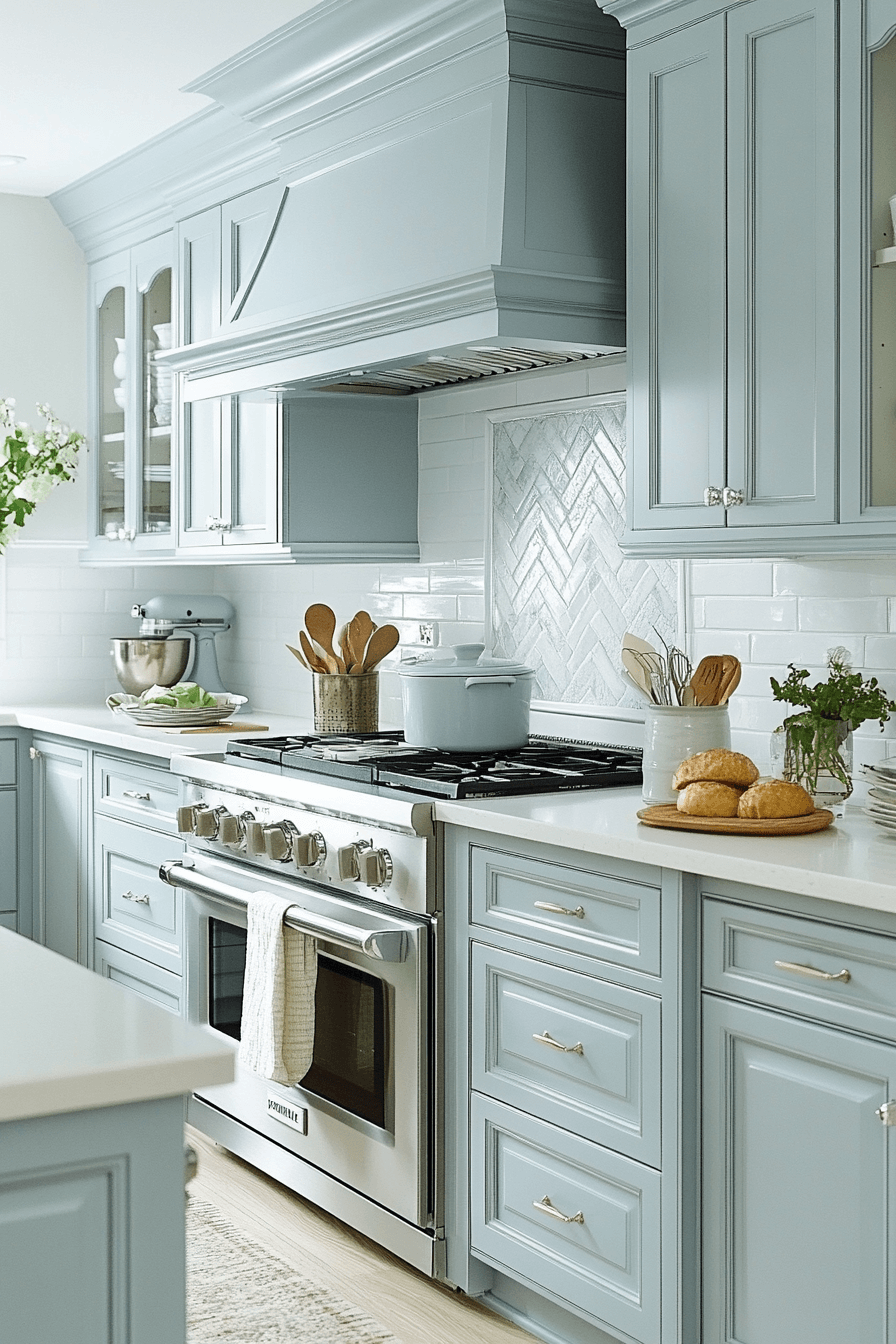 29 Blue Gray Kitchen Cabinets That Balance Serenity And Modern Style ...