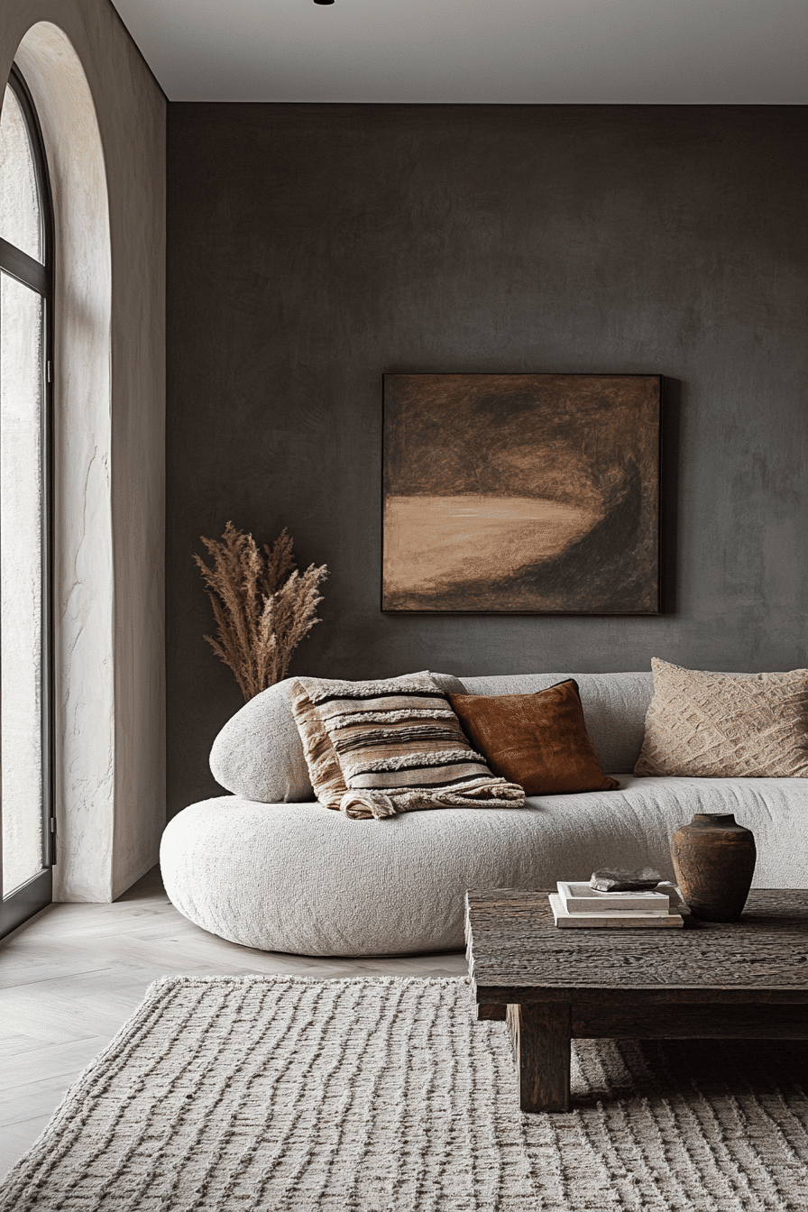 dark boho living room