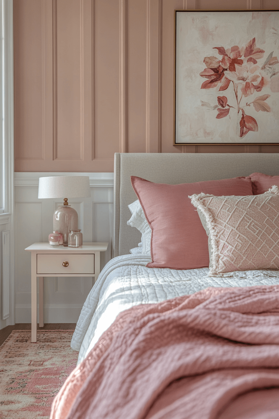 modern feminine bedroom