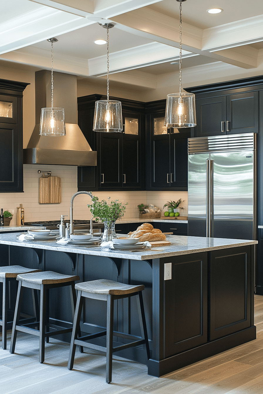 espresso kitchen cabinets