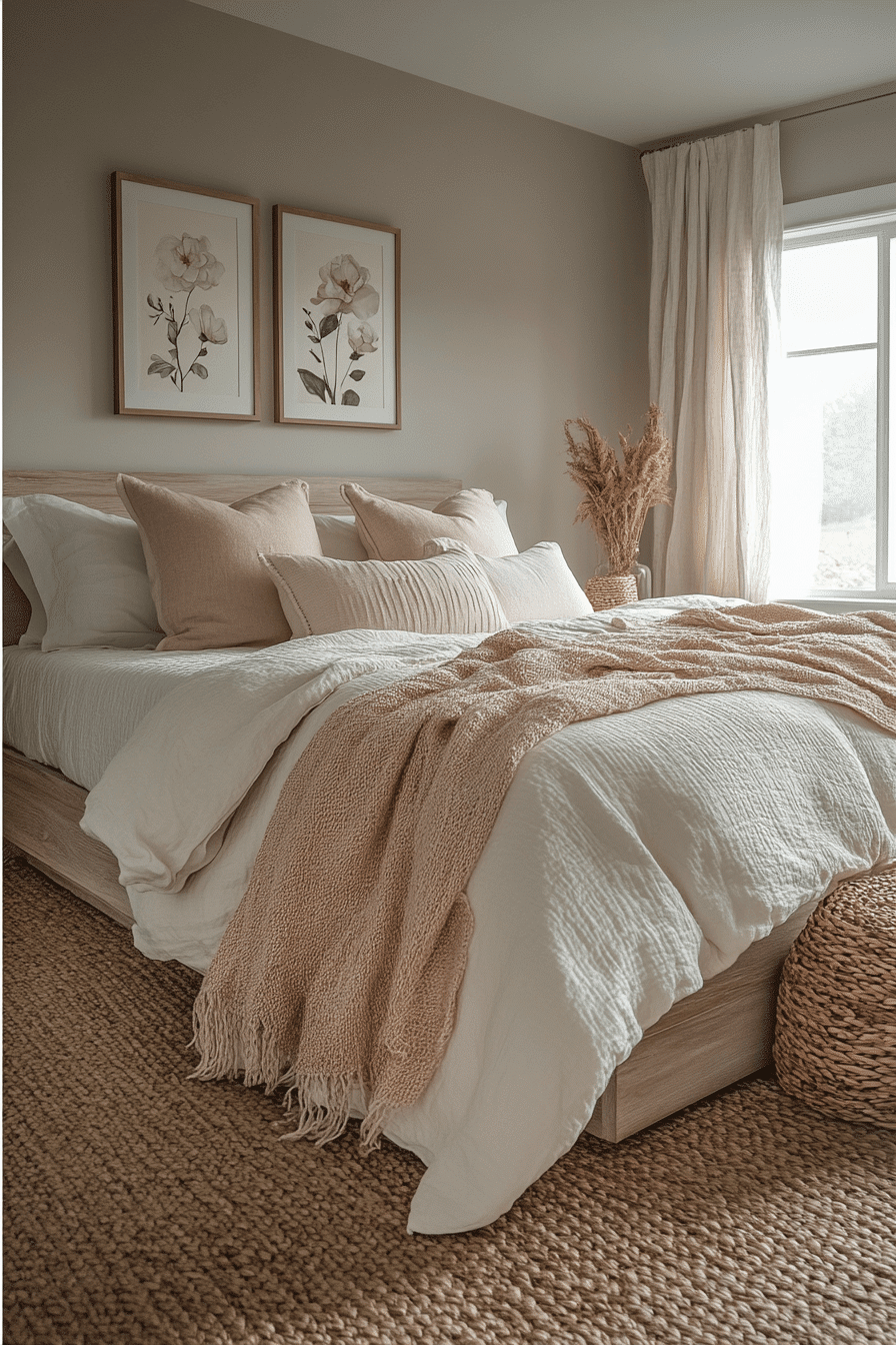 modern feminine bedroom