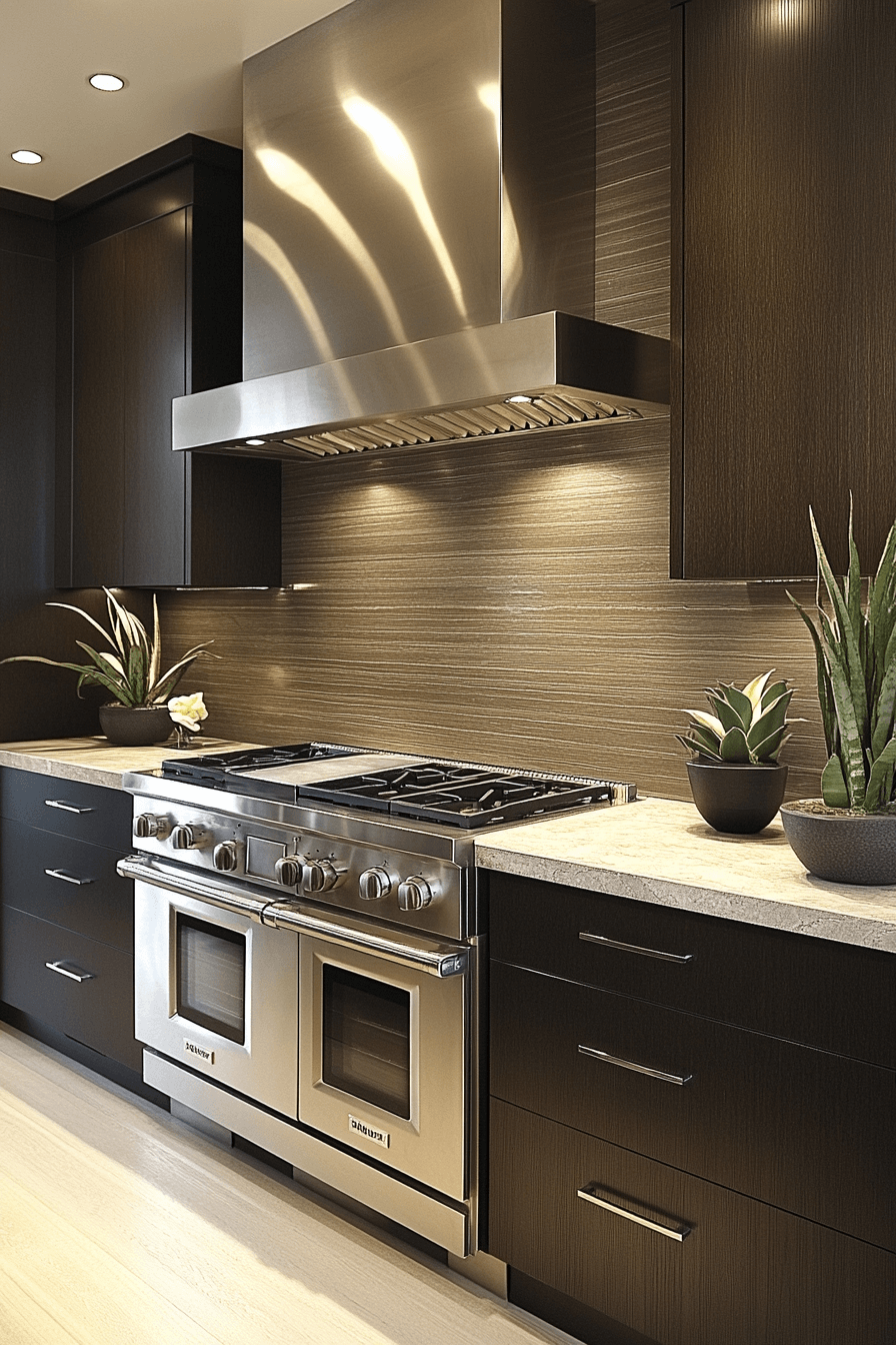 espresso kitchen cabinets