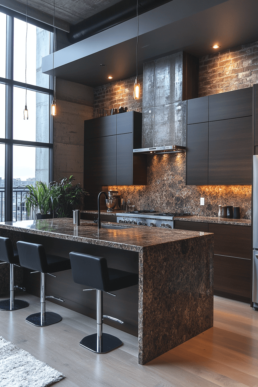 espresso kitchen cabinets