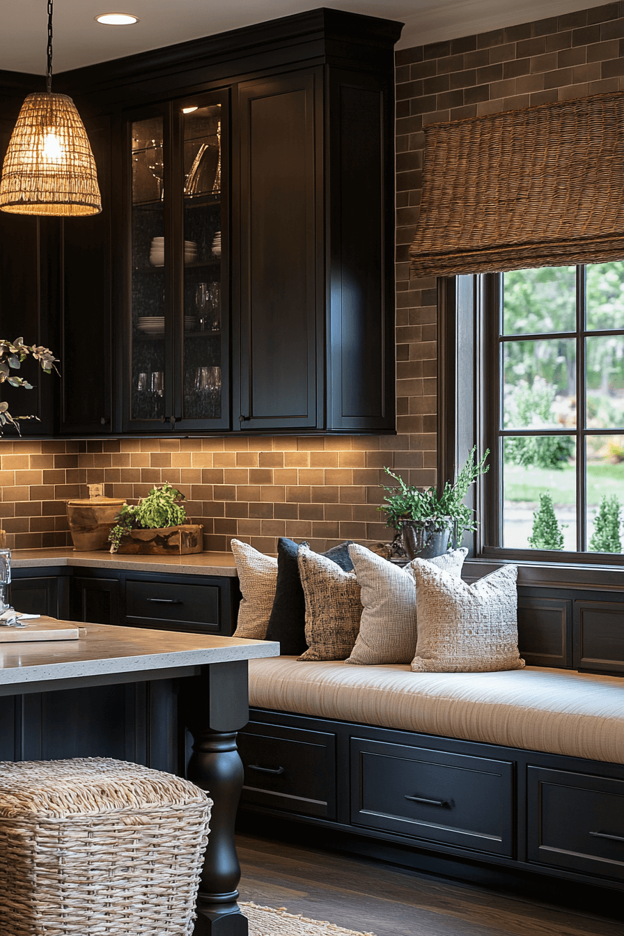 espresso kitchen cabinets