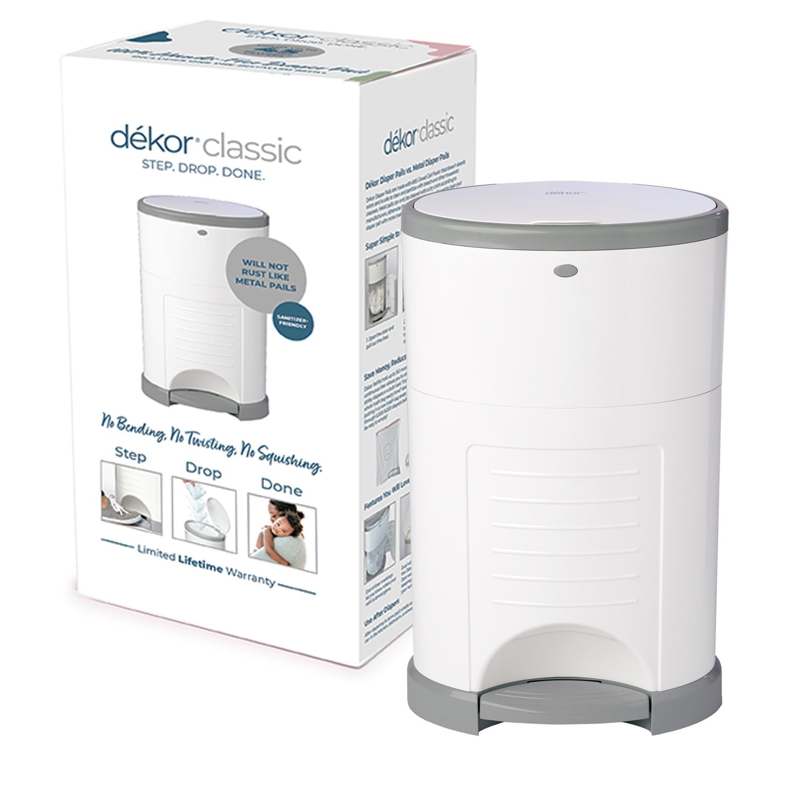 Diaper Dekor Classic Hands-Free Diaper Pail
