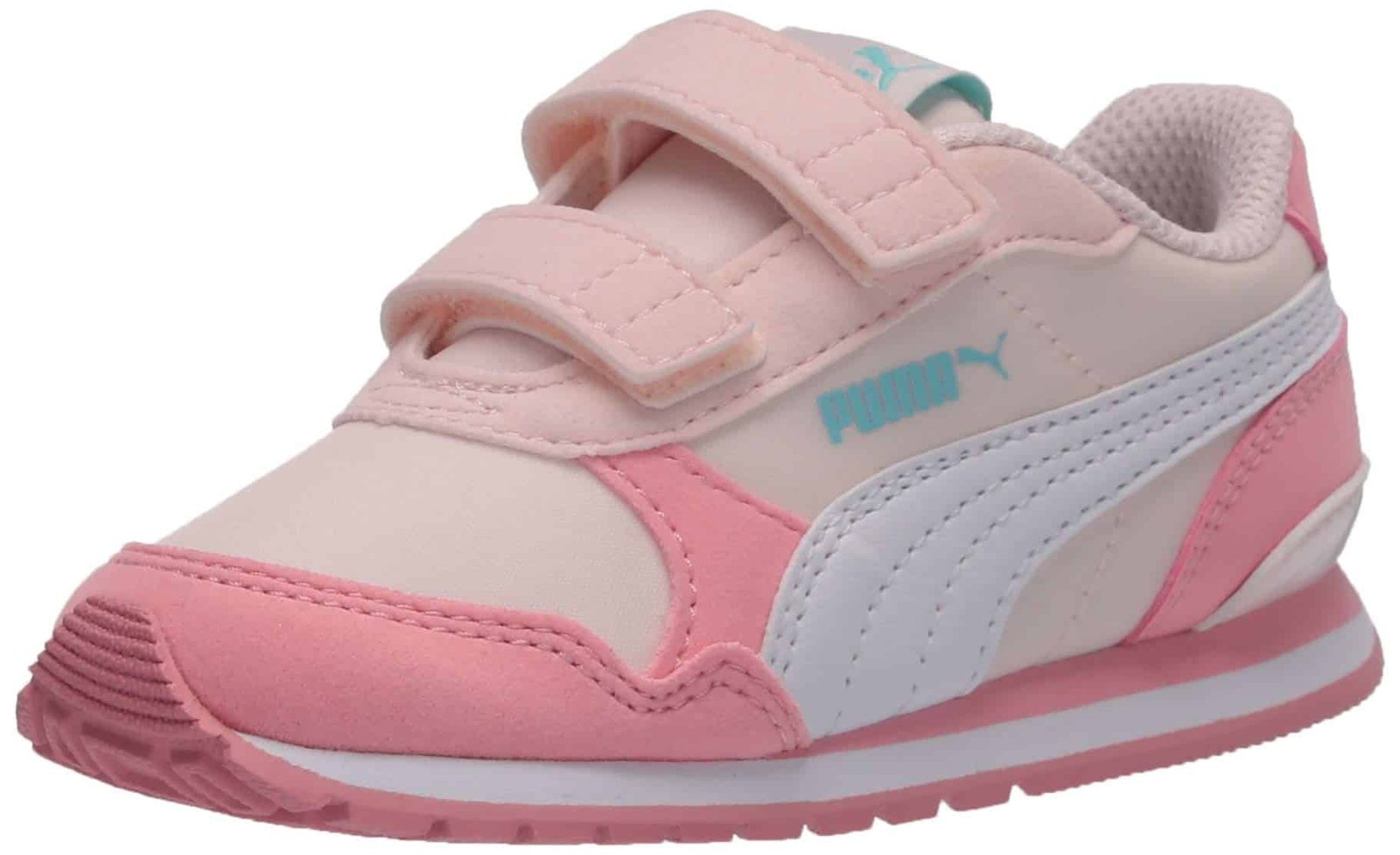 PUMA Unisex-Child ST Runner Hook and Loop Little Kid Sneaker Toddler (1-4 Years) 9 Toddler Rosewater-peony-puma White