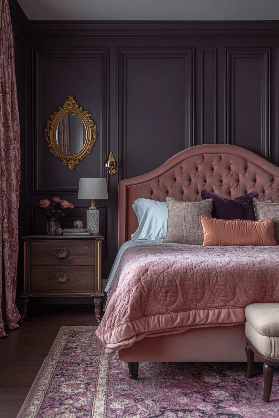 modern feminine bedroom