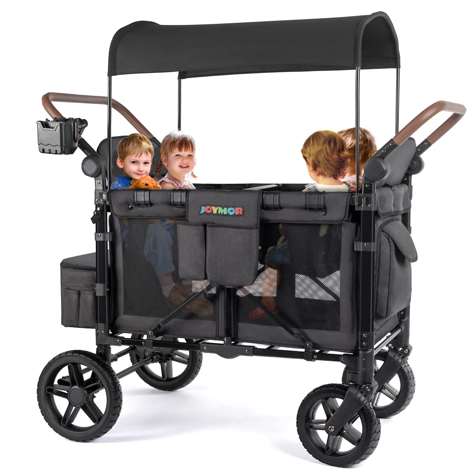 JOYMOR Quad Deluxe Stroller Wagon for 4 Kids
