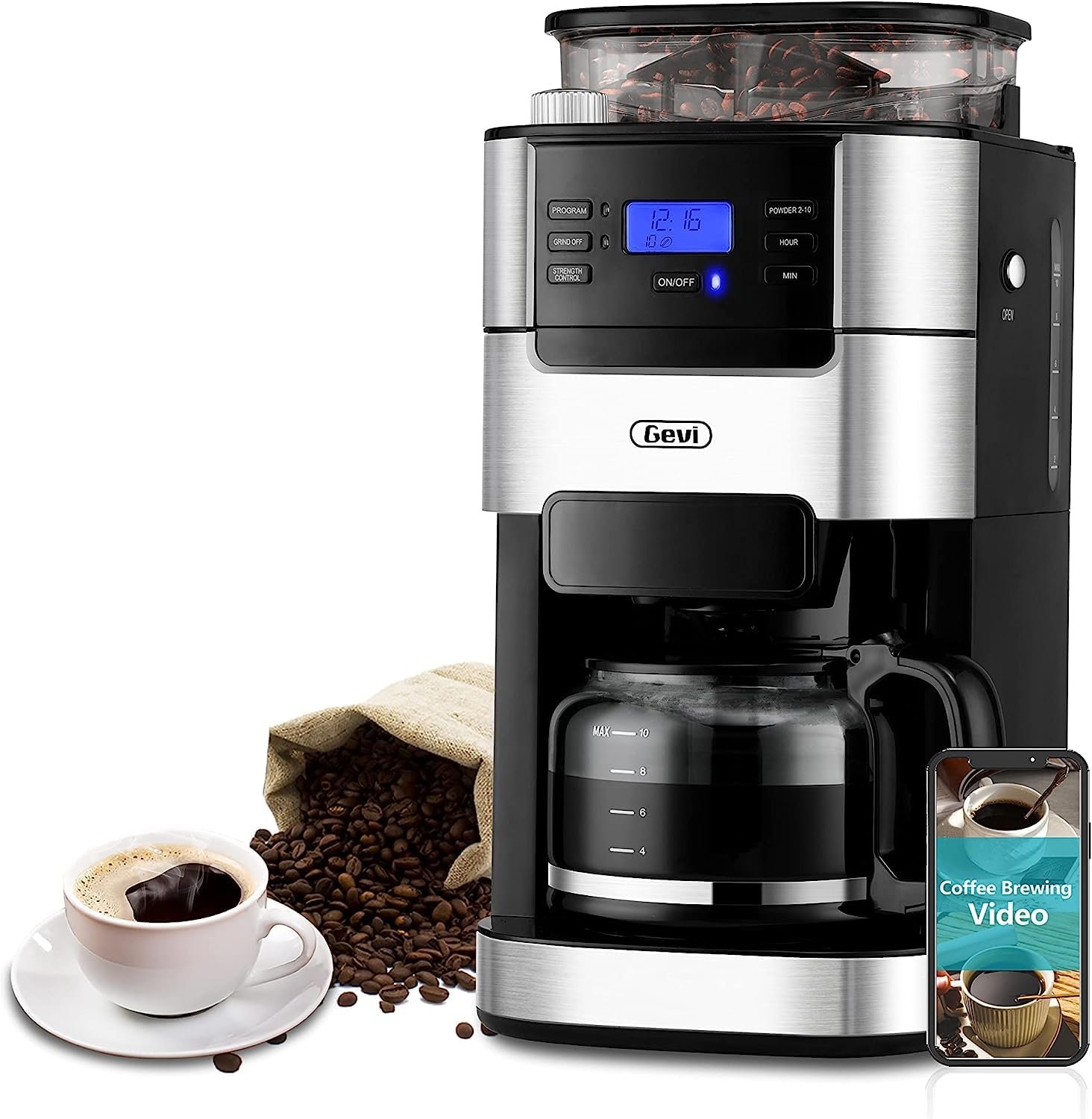 Gevi 10-Cup Drip Coffee Maker