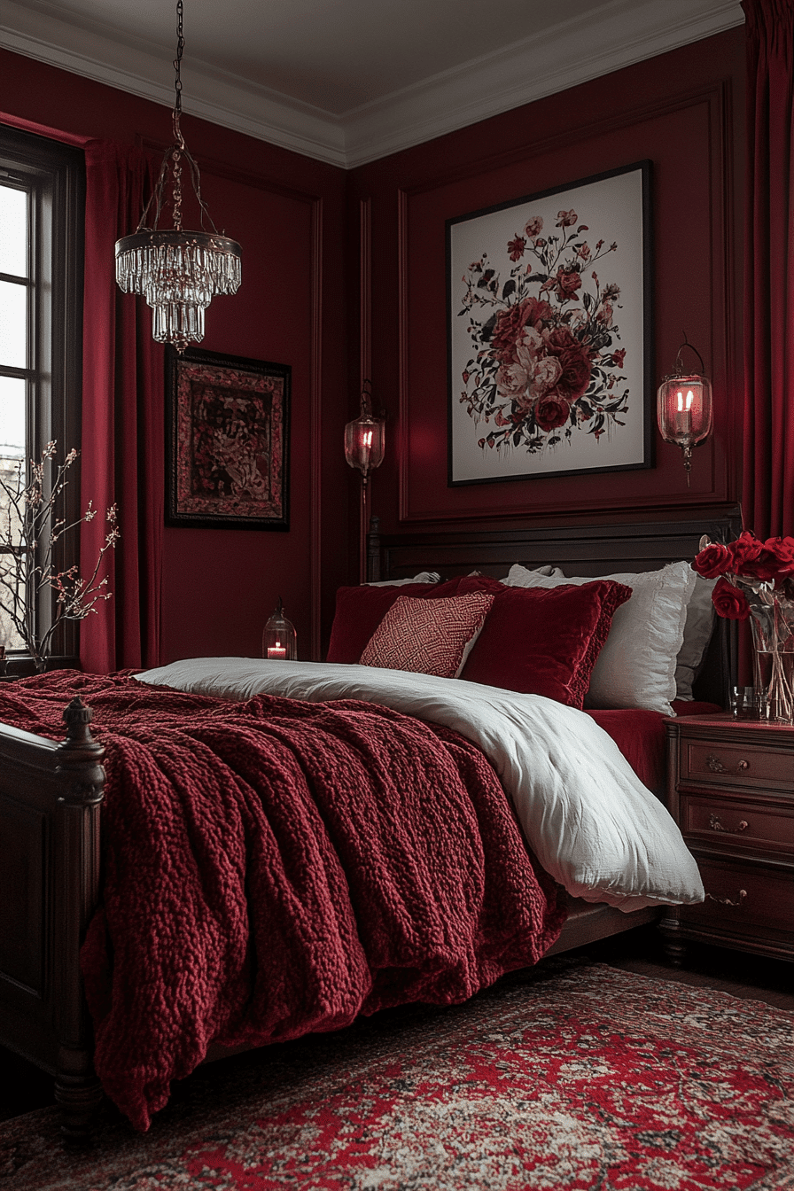 moody feminine bedroom
