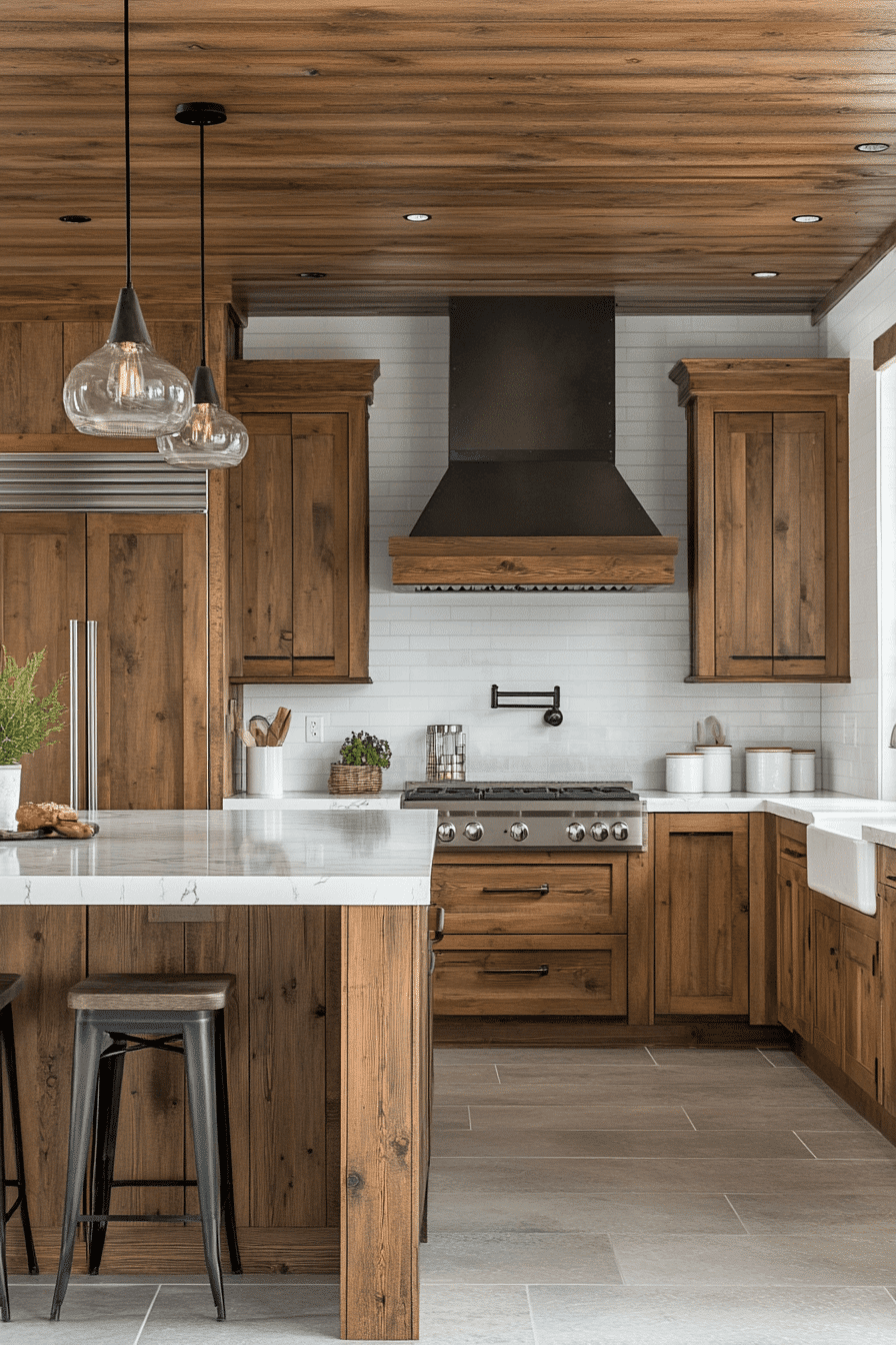 29 Rustic Wood Kitchen Cabinets That Celebrate Nature’s Beauty And ...