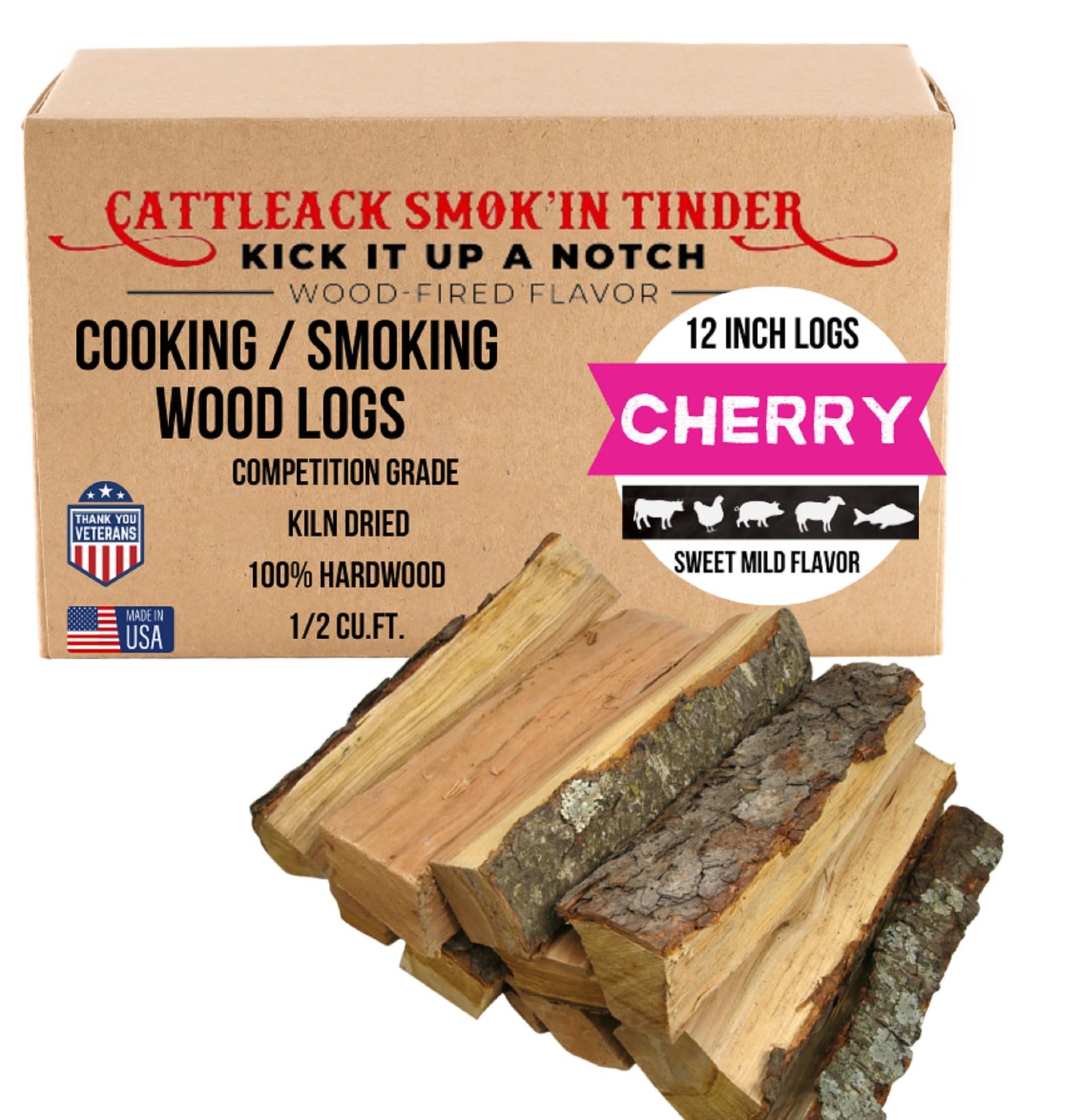 Cattleack Smok'in Tinder: Master BBQ with Premium USA Smoking Wood Logs