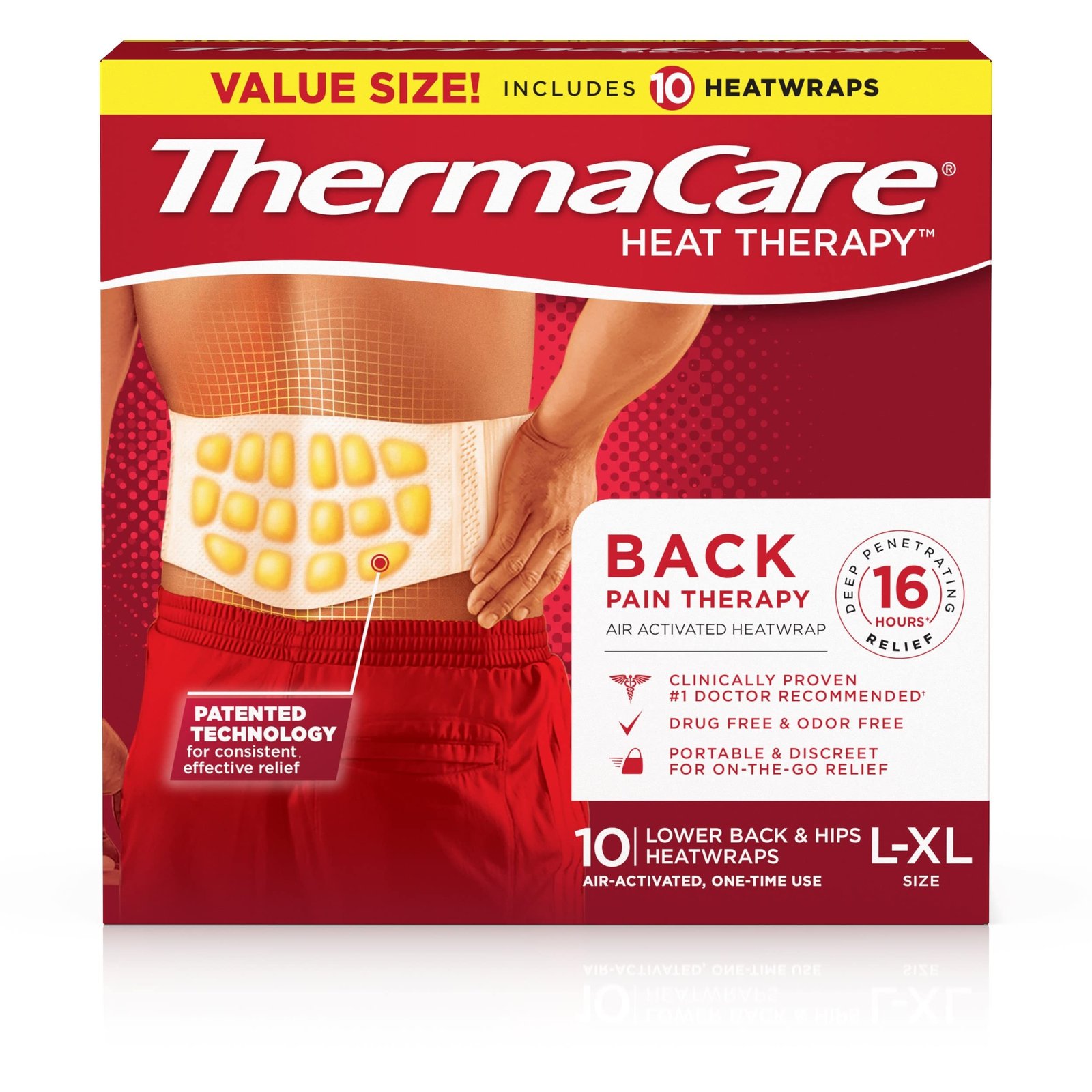 ThermaCare Advanced Back Pain Relief Therapy HeatWraps