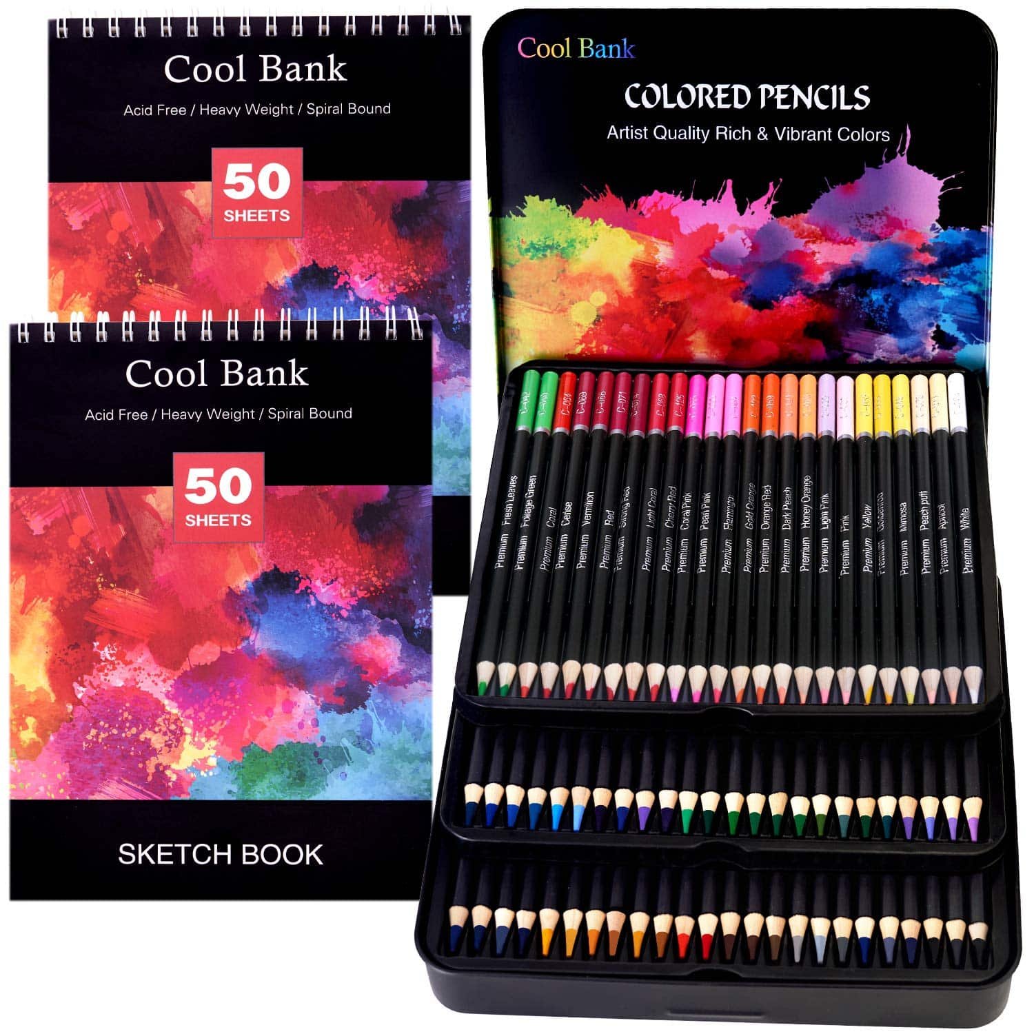 COOL BANK 72 Professional Colored Pencils