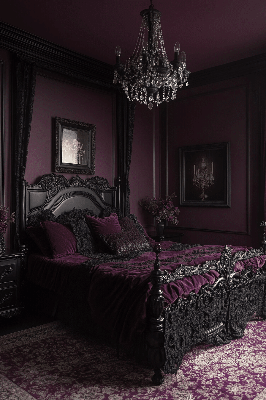 moody feminine bedroom