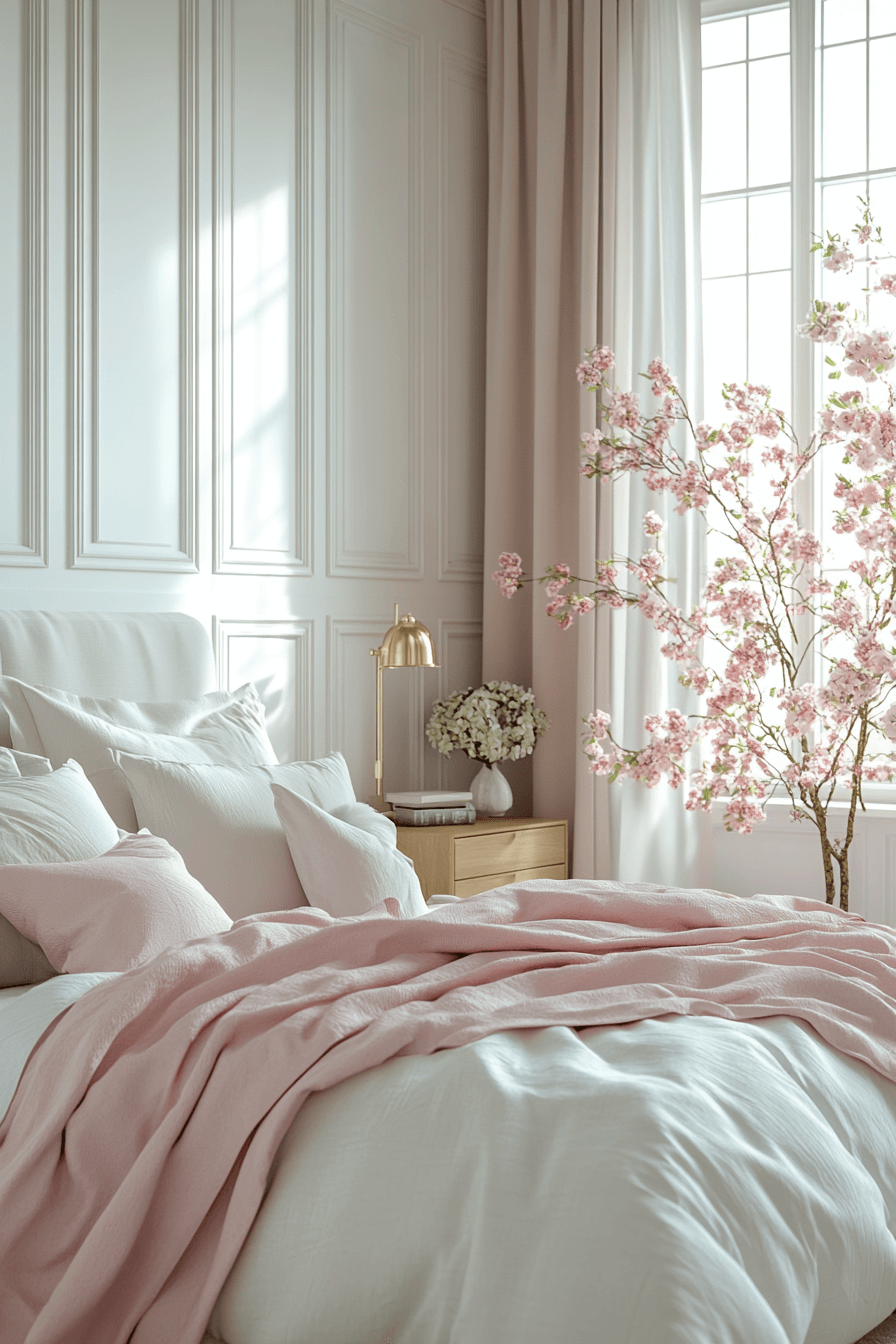 modern feminine bedroom