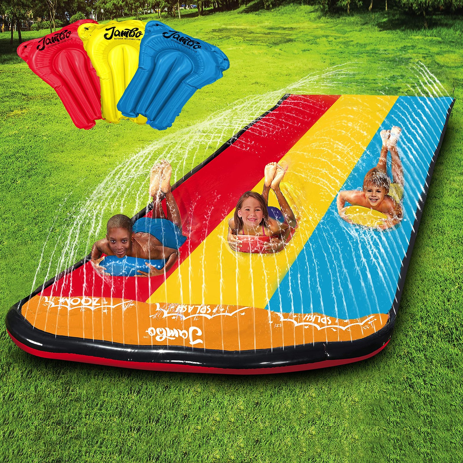 8 Best Outdoor Toys for Kids: Top Picks for 2026 2 Jambo Premium Slip Splash and Slide with 3 Bodyboards