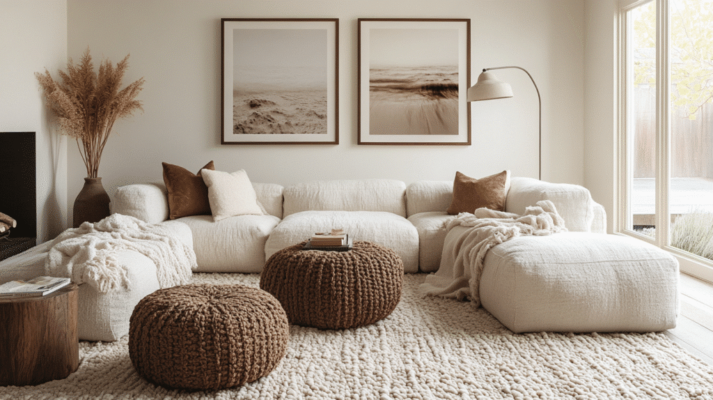 cozy basement family room