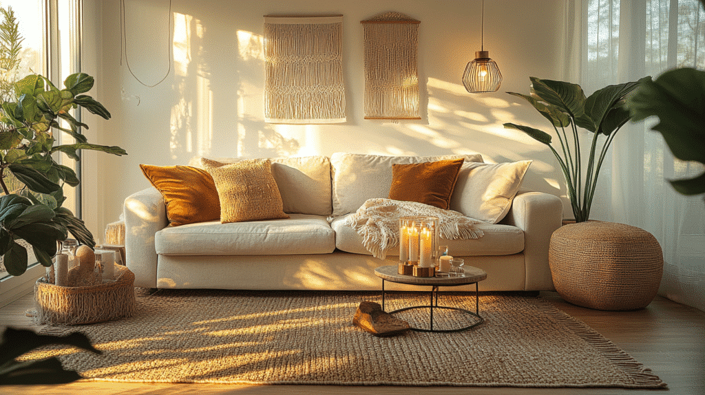 cozy boho living room