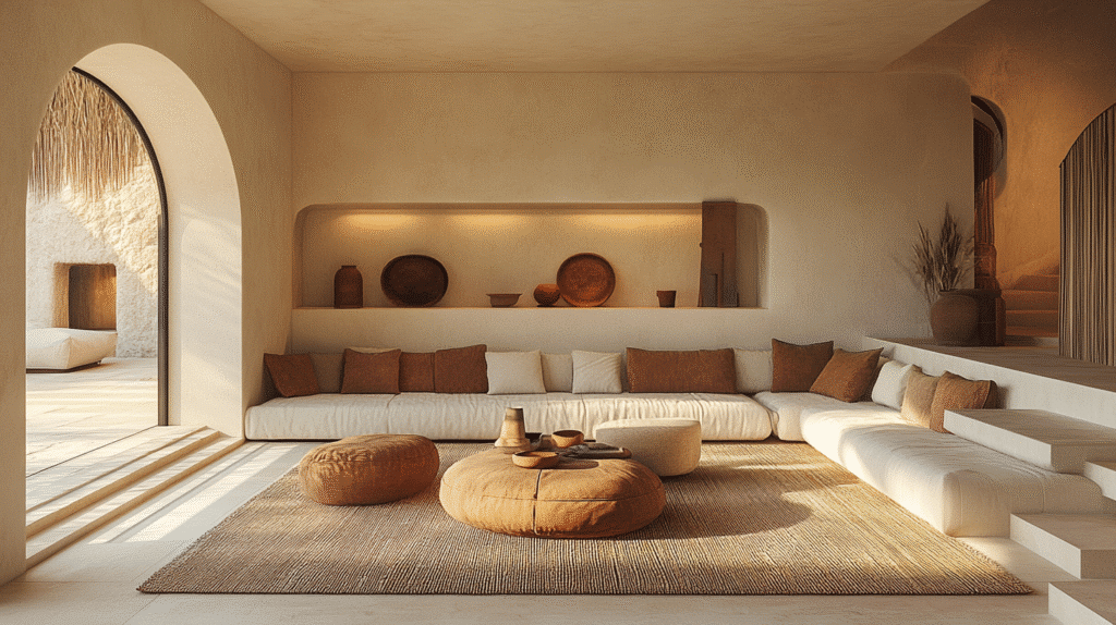 modern boho living room