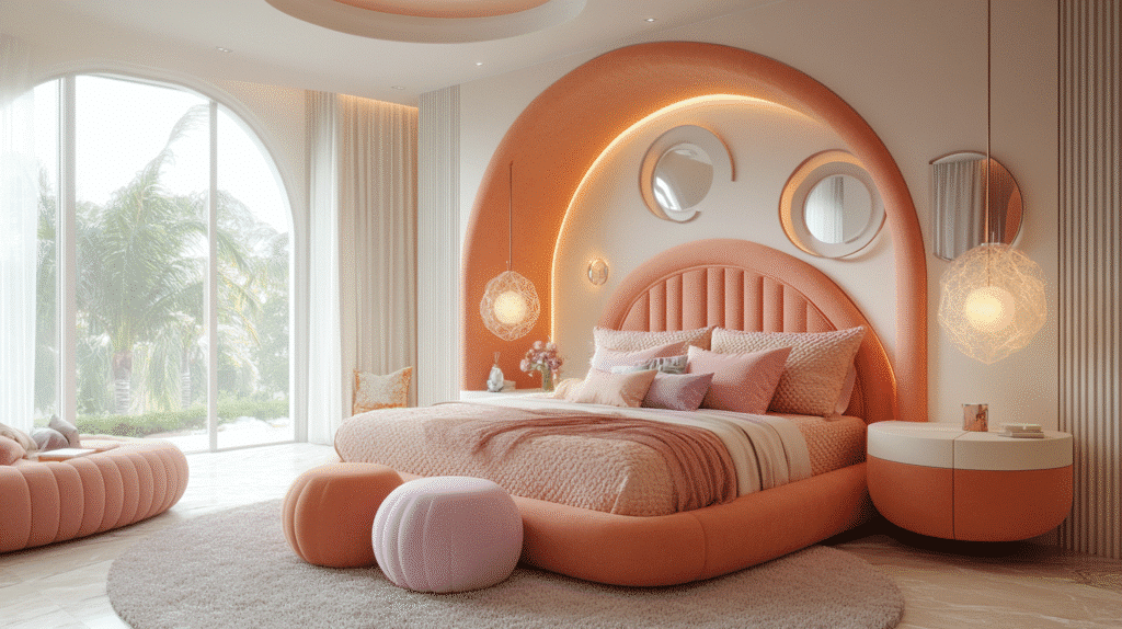 modern feminine bedroom