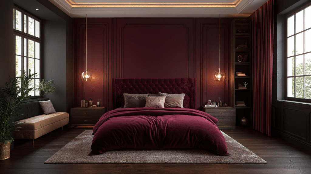 moody feminine bedroom