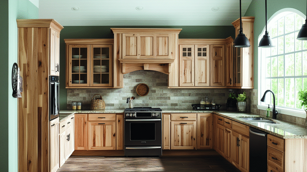 rustic wood kitchen cabinets