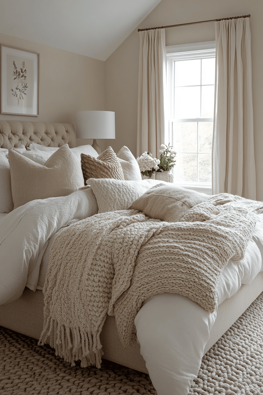 cozy neutral bedroom