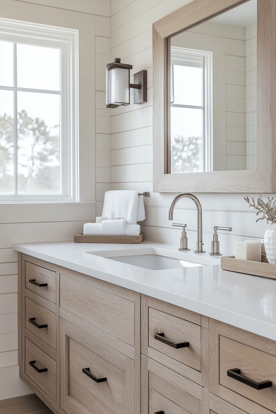 modern farmhouse bathroom