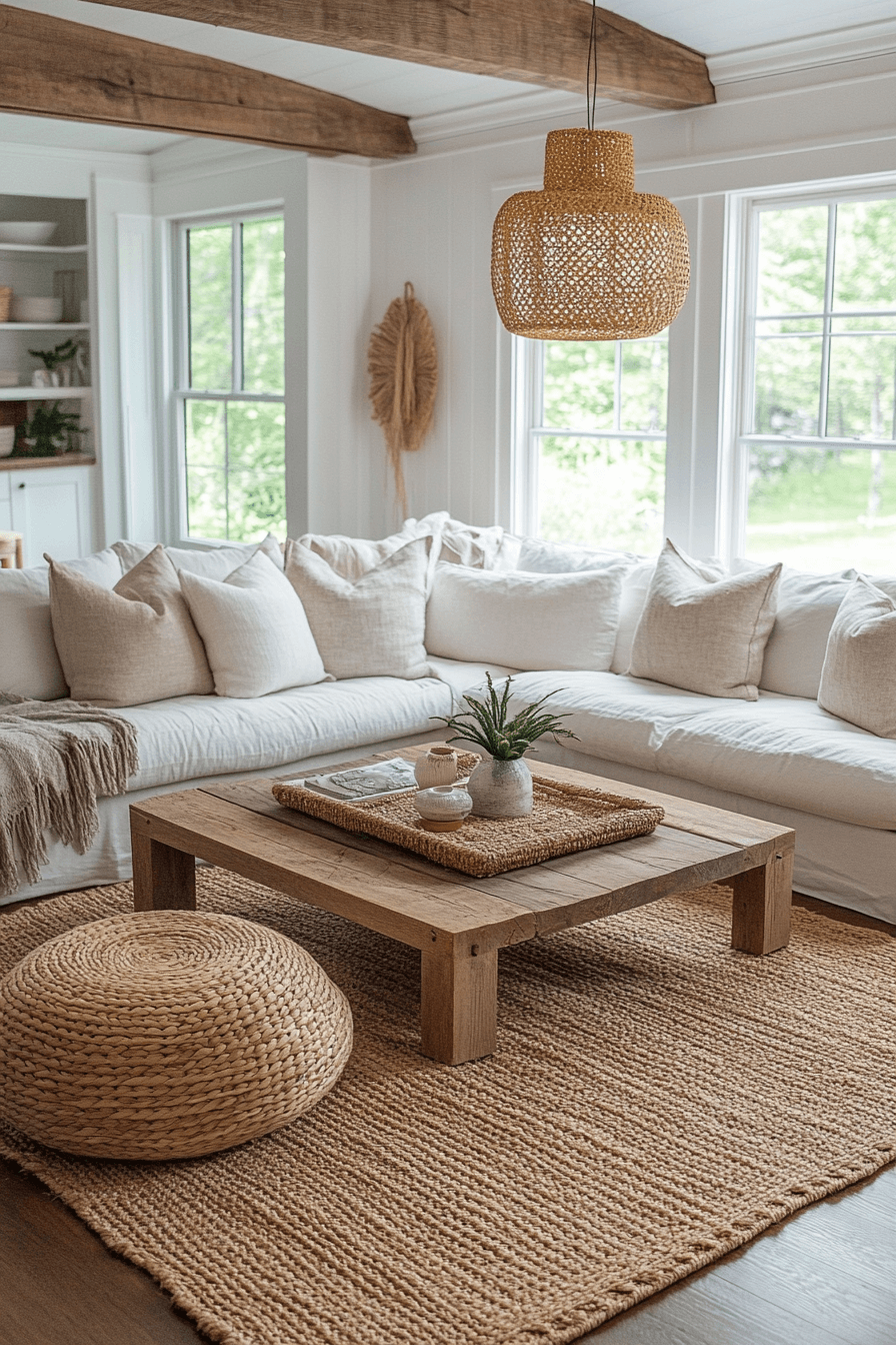 cozy modern farmhouse living room