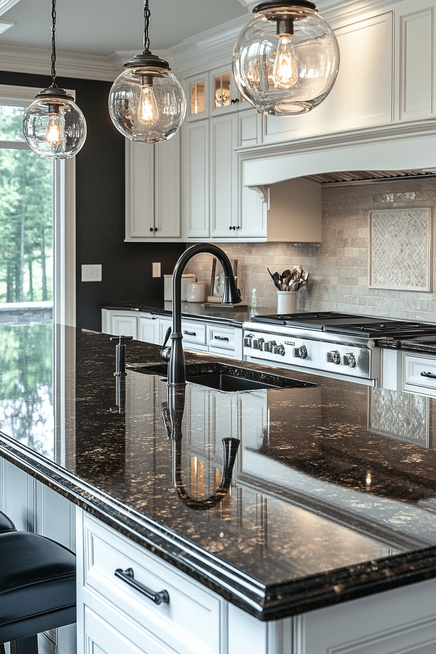 brown granite countertops