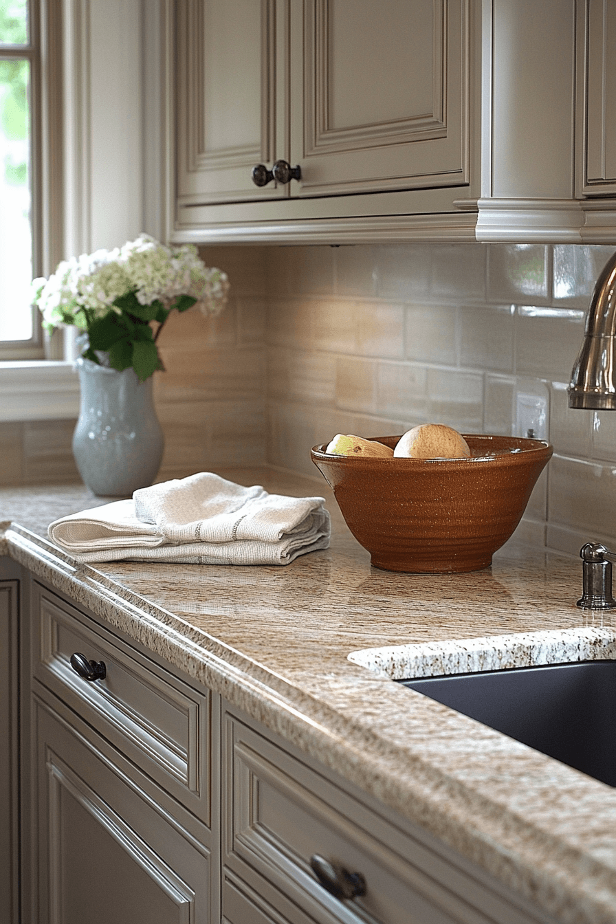 brown granite countertops