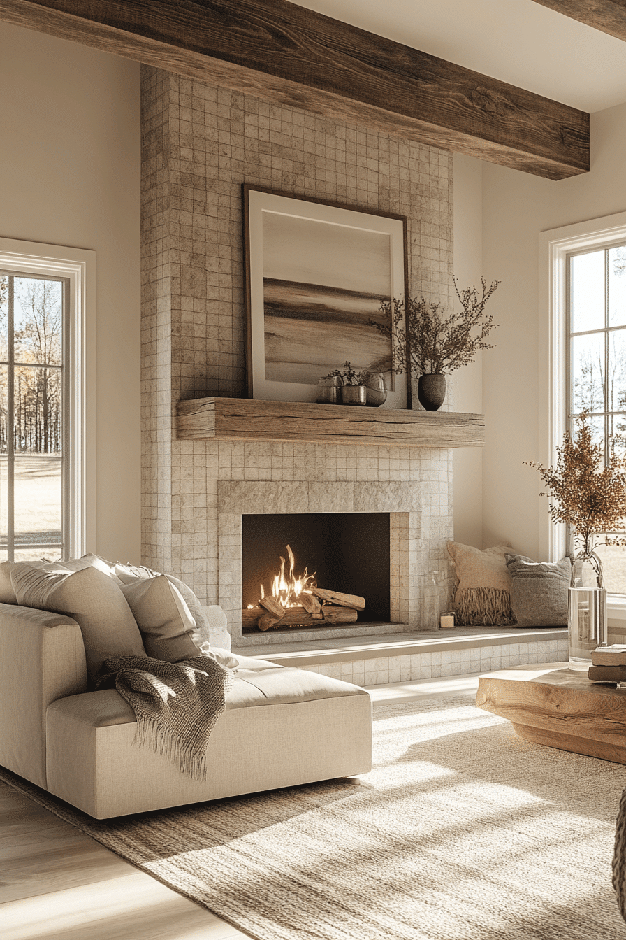 modern farmhouse fireplace