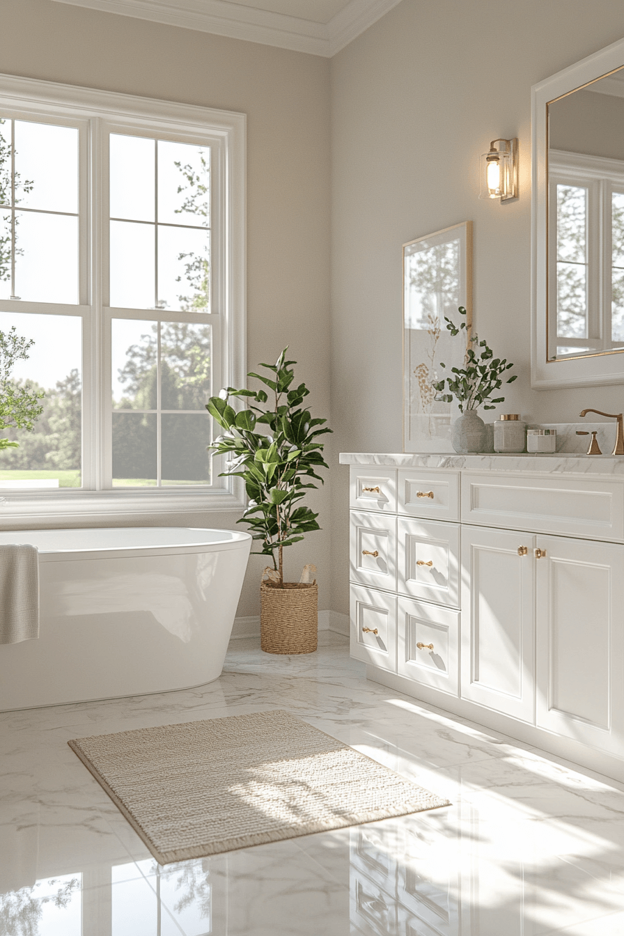 modern farmhouse master bath