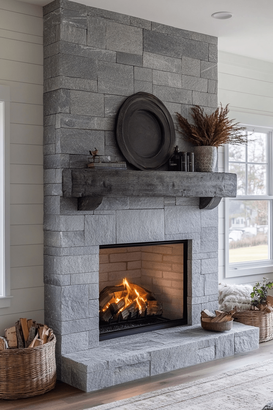 modern farmhouse fireplace