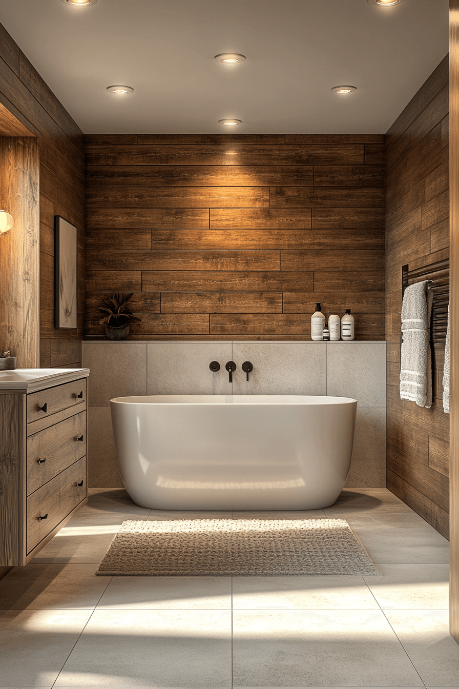 modern farmhouse master bath